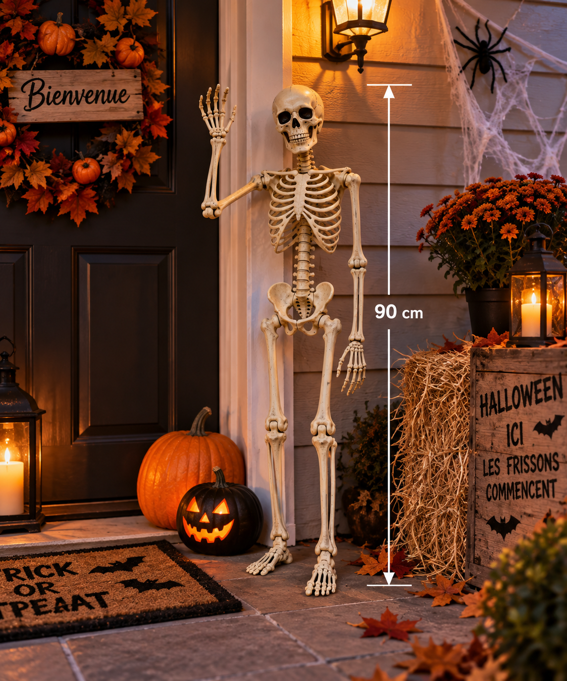 Squelette Halloween articulé 90 cm – vue 3