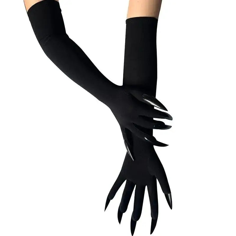 Mitaines griffues Halloween noires - vue 2