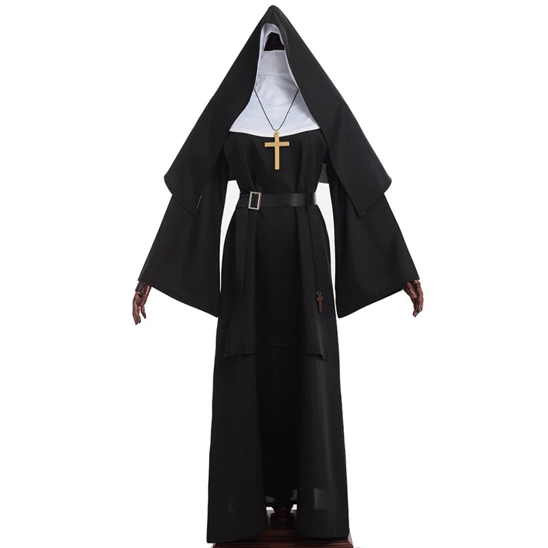 Déguisement religieuse Halloween femme, costume nonne gothique – vue 2