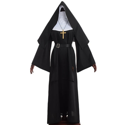 Déguisement religieuse Halloween femme, costume nonne gothique – vue 2