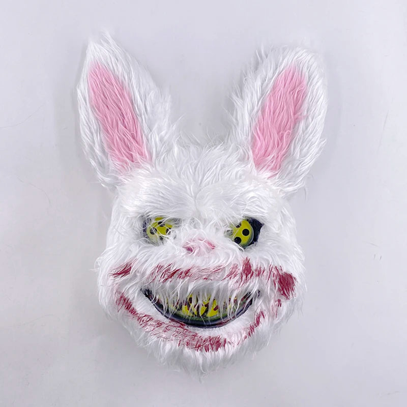 Masque lapin éteint, fourrure blanche