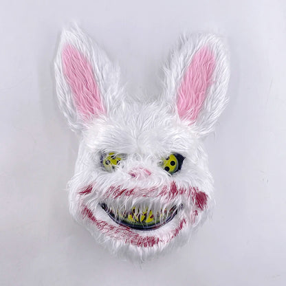 Masque lapin éteint, fourrure blanche
