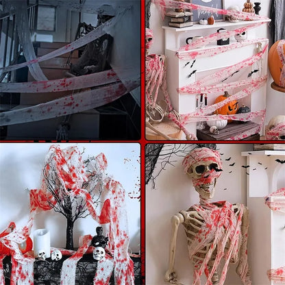 Gaze ensanglantée Halloween, décoration horreur – vue 4