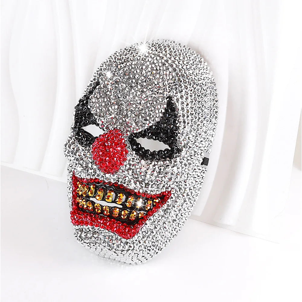 Masque Halloween en strass scintillant – vue 4