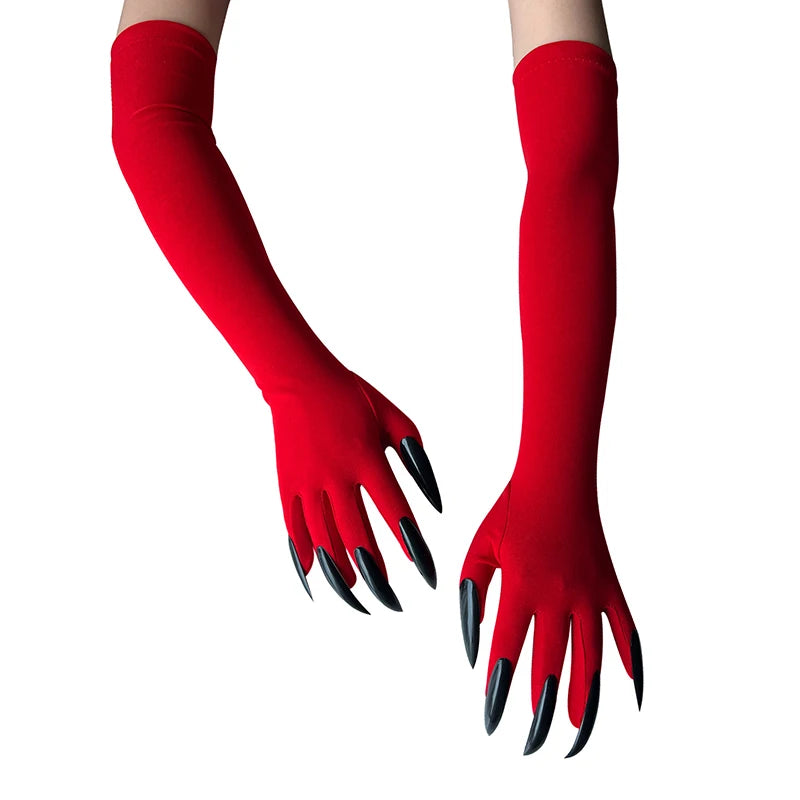 Mitaines griffues Halloween rouges - vue 5