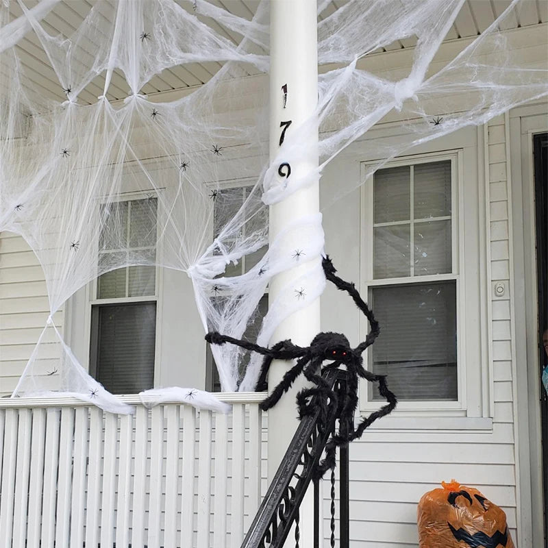 Toile d’araignée Halloween géante extensible – vue 2