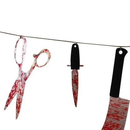 Guirlande Halloween armes ensanglantées – vue 3