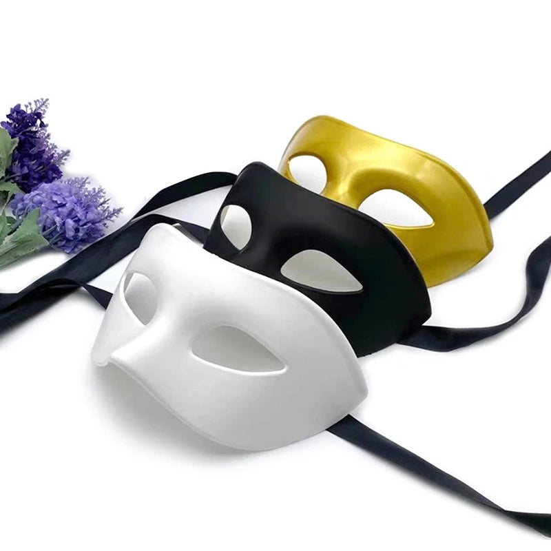 Masque vénitien noir, mascarade et Halloween – vue 2