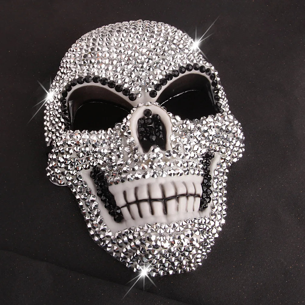 Masque Halloween en strass scintillant – vue 2