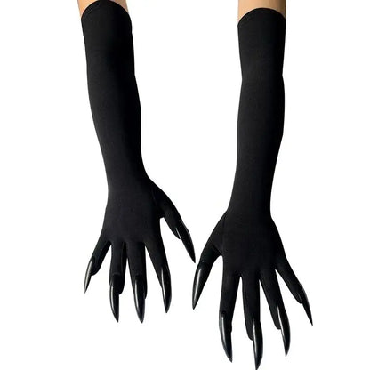 Mitaines griffues Halloween noires - vue 1