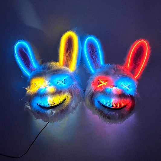 Masques lapin LED Halloween allumés