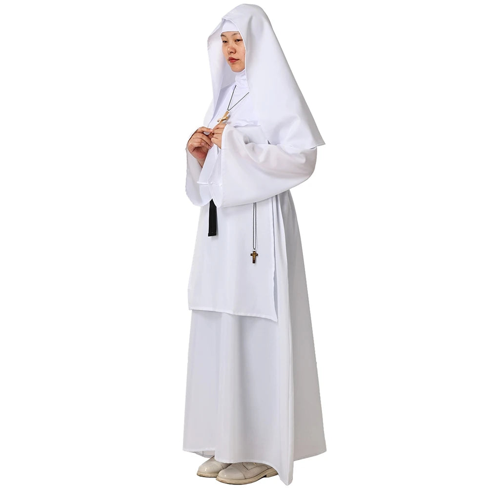 Déguisement religieuse Halloween femme, costume nonne gothique – vue 4