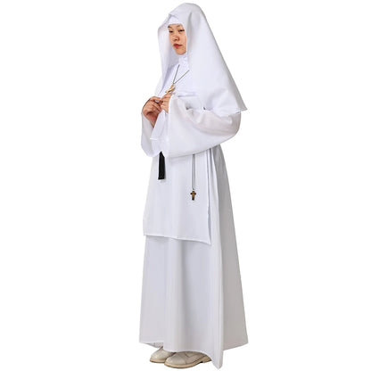 Déguisement religieuse Halloween femme, costume nonne gothique – vue 4