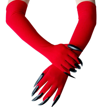 Mitaines griffues Halloween rouges - vue 6