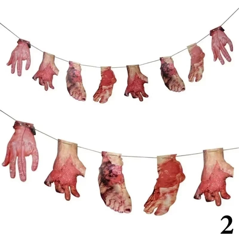Guirlande Halloween armes ensanglantées – vue 4