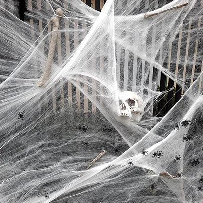 Toile d’araignée Halloween géante extensible – vue 1