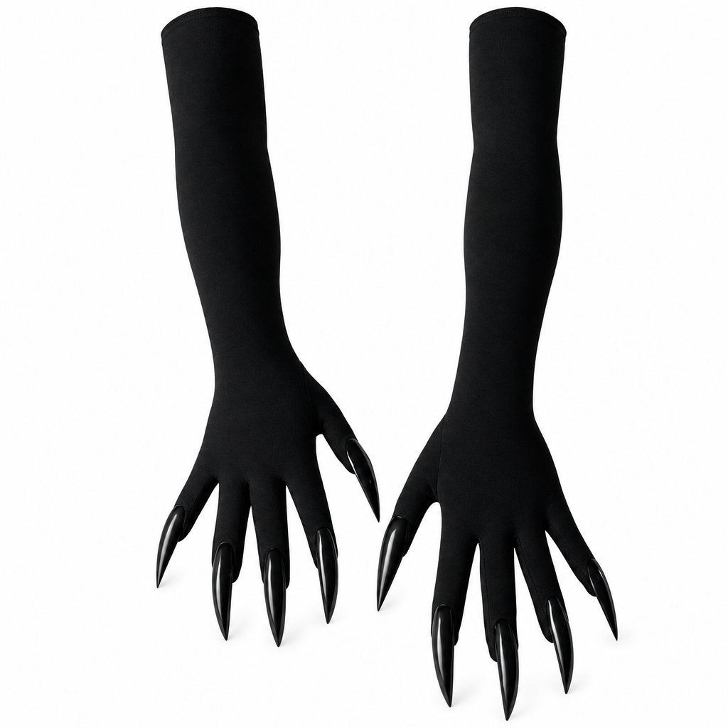 Mitaines Griffues Halloween – Gants Longs à Ongles Effrayants