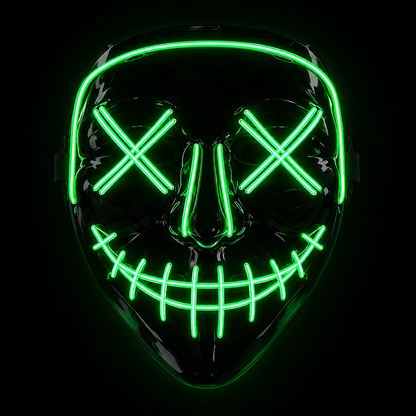 Masque LED néon vert