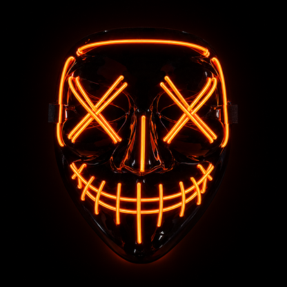 Masque LED néon orange