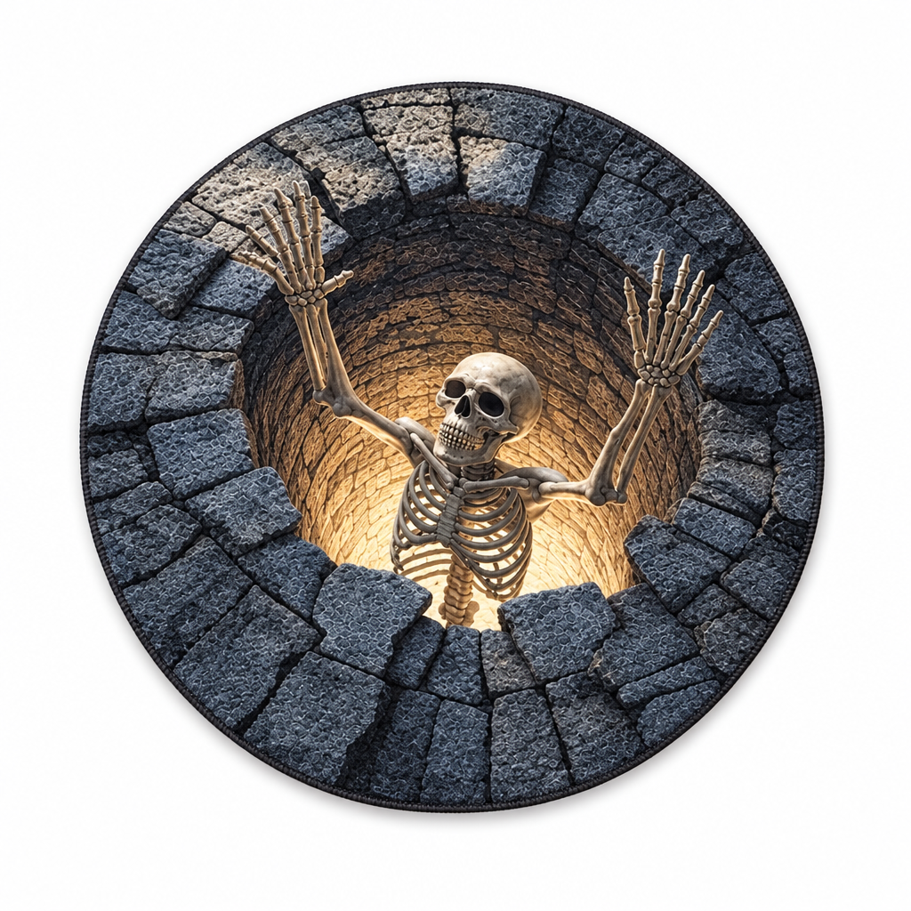 Tapis illusion 3D L'Appel – fond blanc