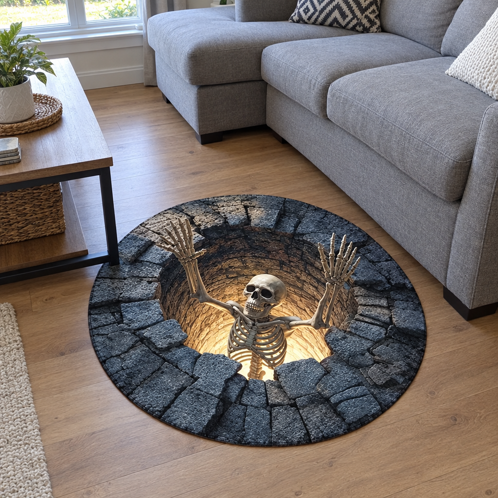 Tapis L'Appel posé dans un salon
