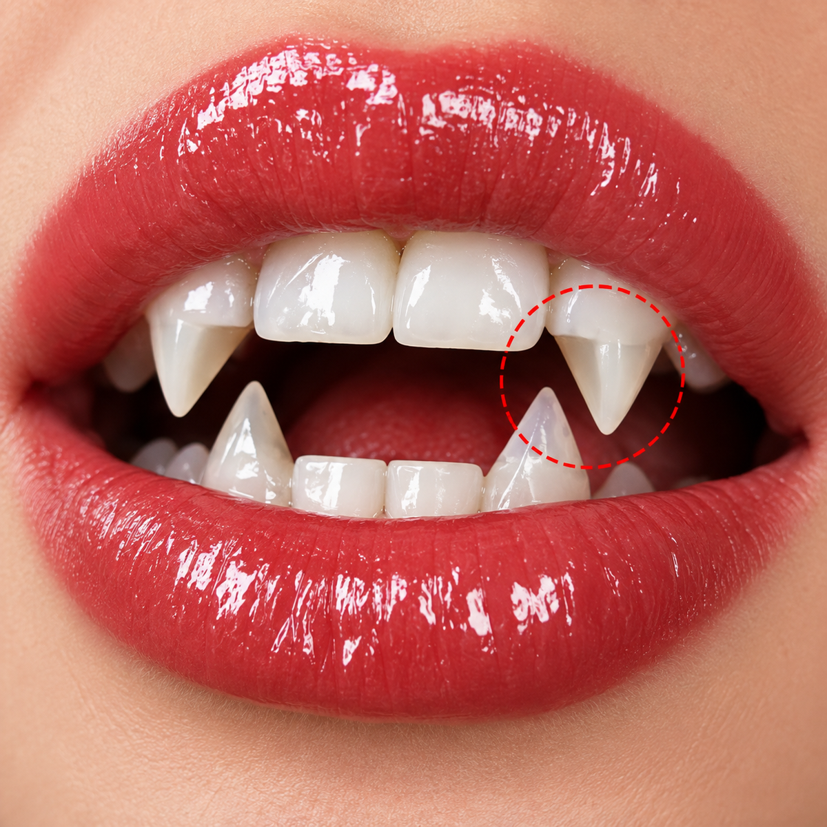 Crocs de vampire Halloween, fausses dents – vue 2