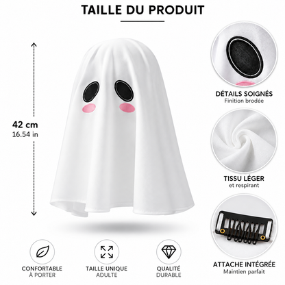 Cagoule fantôme blanche Halloween – vue 2