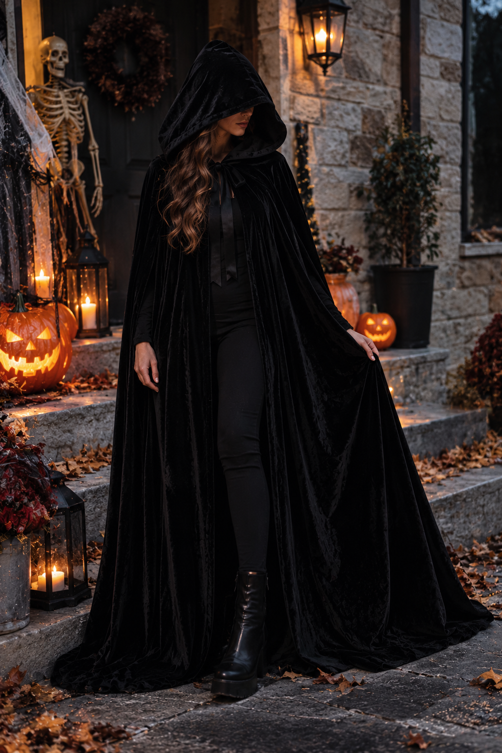Cape mystique à capuche Halloween unisexe – vue 2