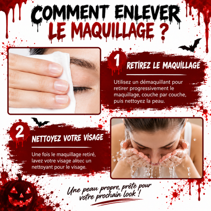 Kit maquillage effets spéciaux, faux sang et cire à cicatrice – vue 2